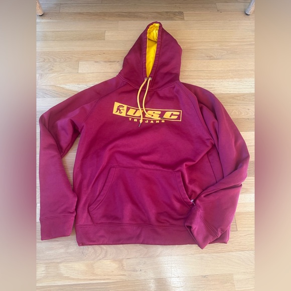 Colosseum USC Trojans Burgundy Hoodie Men's Pull over - Picture 2 of 6